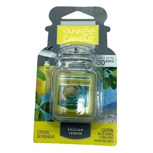 Yankee Candle Car Jar Ultimate Sicilian Lemon Air Freshener NEW